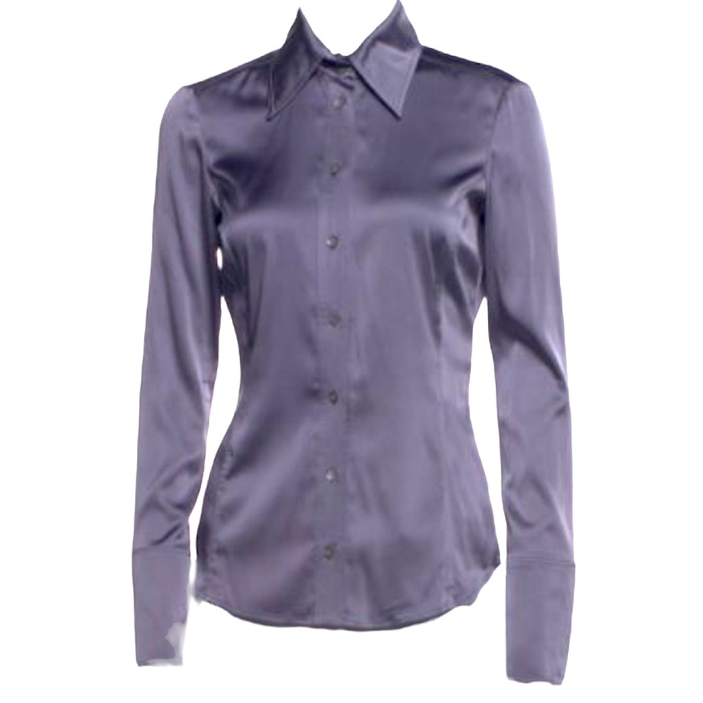 Rare VINTAGE Gucci Purple Satin Button Down Shirt